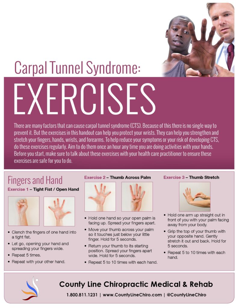 Carpal Tunnel Syndrome: Exercises - County Line Chiropractic